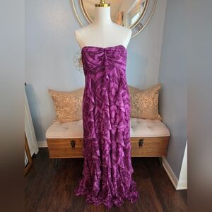 Ralph Lauren Strapless Dress in Rich Purple